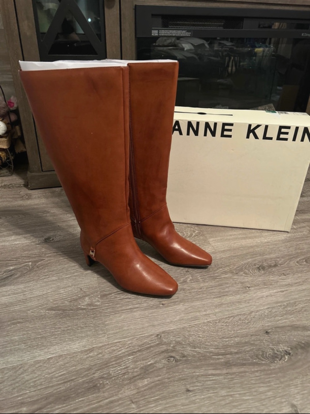 Anne Klein Tall Cognac  Knee high Boots